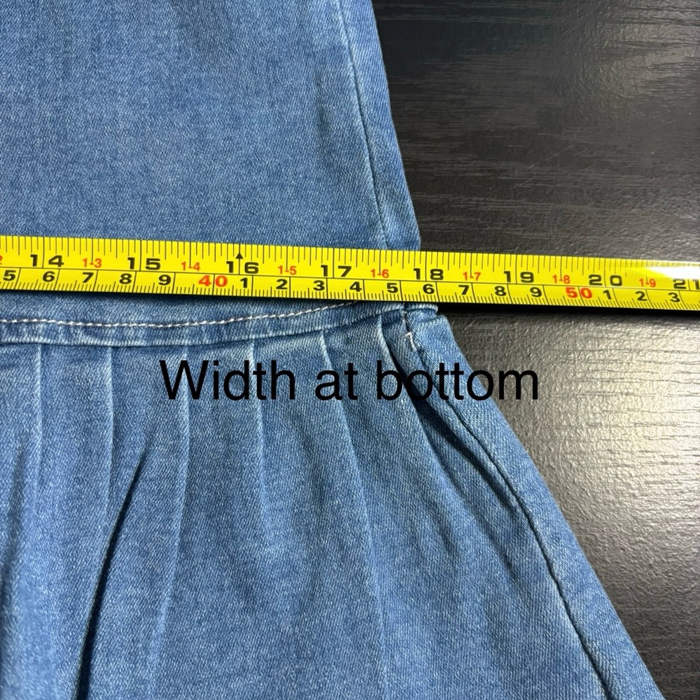 Hayden Los Angeles Denim Ruffle Skirt with Belt Sz S - Picture 11 of 11